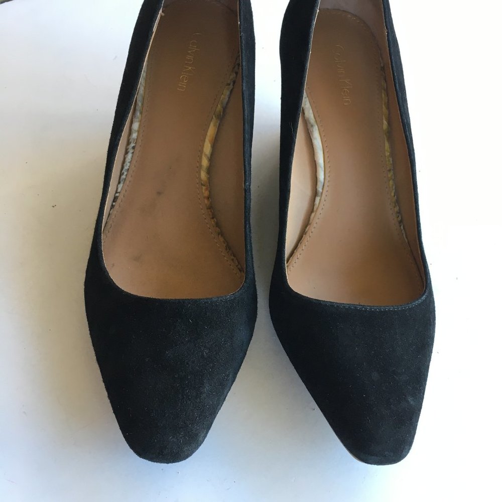 Calvin Klein Pippa Snakeskin Pump Wedge Heels Sz 9 - Picture 5 of 9